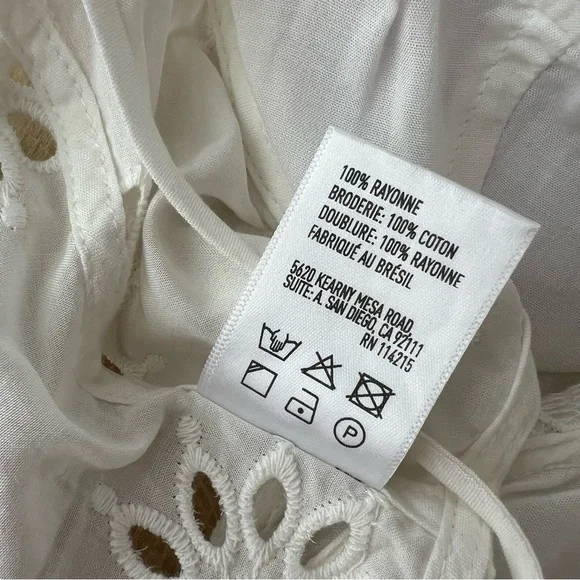 New Vix Paula Hermanny White Kiara Eyelet Cropped
Bustier Top Size S - Picture 7 of 7